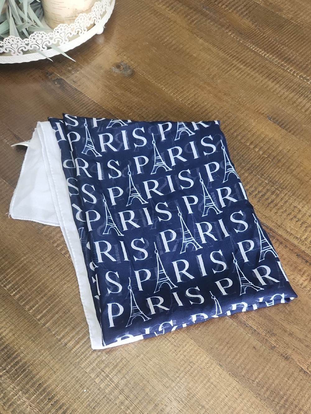 Paris Eiffel Tower Navy Scarf